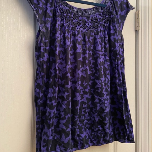 Loft butterfly cap sleeve top size M - Picture 2 of 2